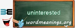 WordMeaning blackboard for uninterested